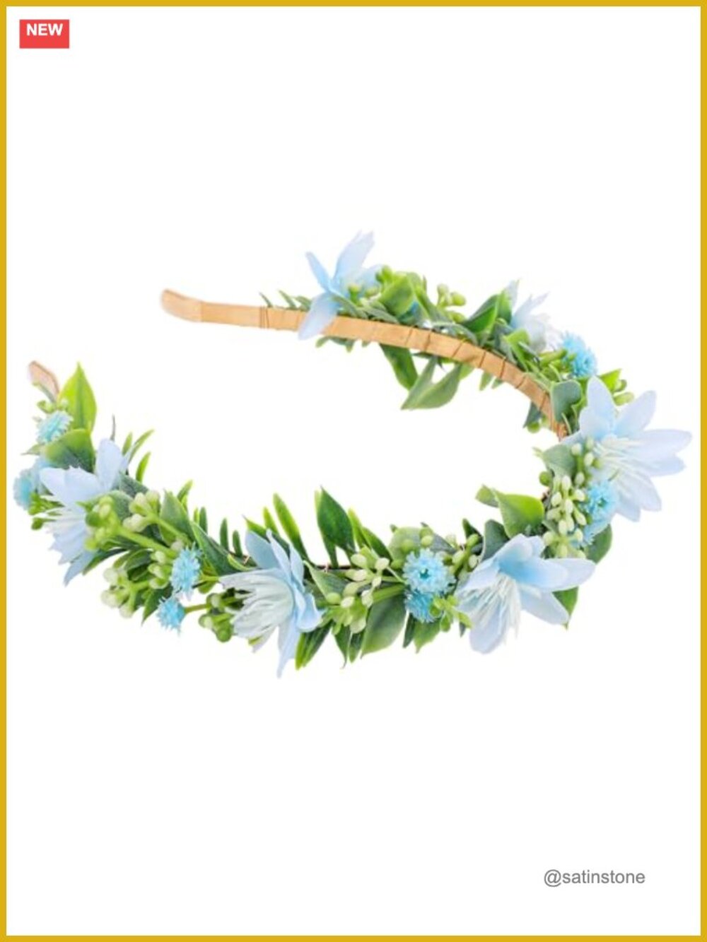Fairy Flower Crown Artificial Orchid Floral Headpiece Adjustable Ribbon
